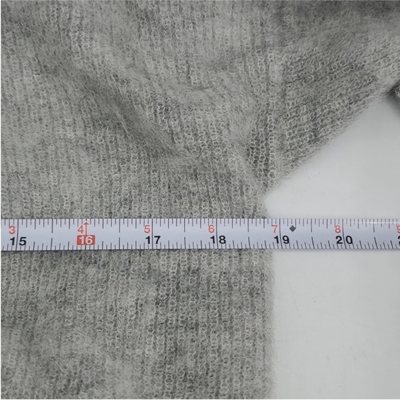 Sezane Gaspard Cardigan Sweater Gray Medium Mohair Alpaca - Picture 2 of 4